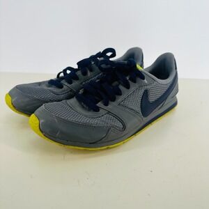 Nike Lightweight Running Sneaker Shoes Gray Navy‎ Blue Yellow #386199-053 Size 8